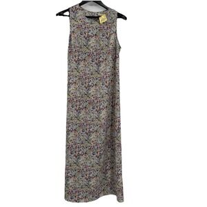 Tickets Vtg 90s Maxi Dress Blue Red Yellow Floral Grandmacore Edgy Y2K Retro NEW